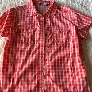 The North Face Women's Red Plaid Button-Down Shirt